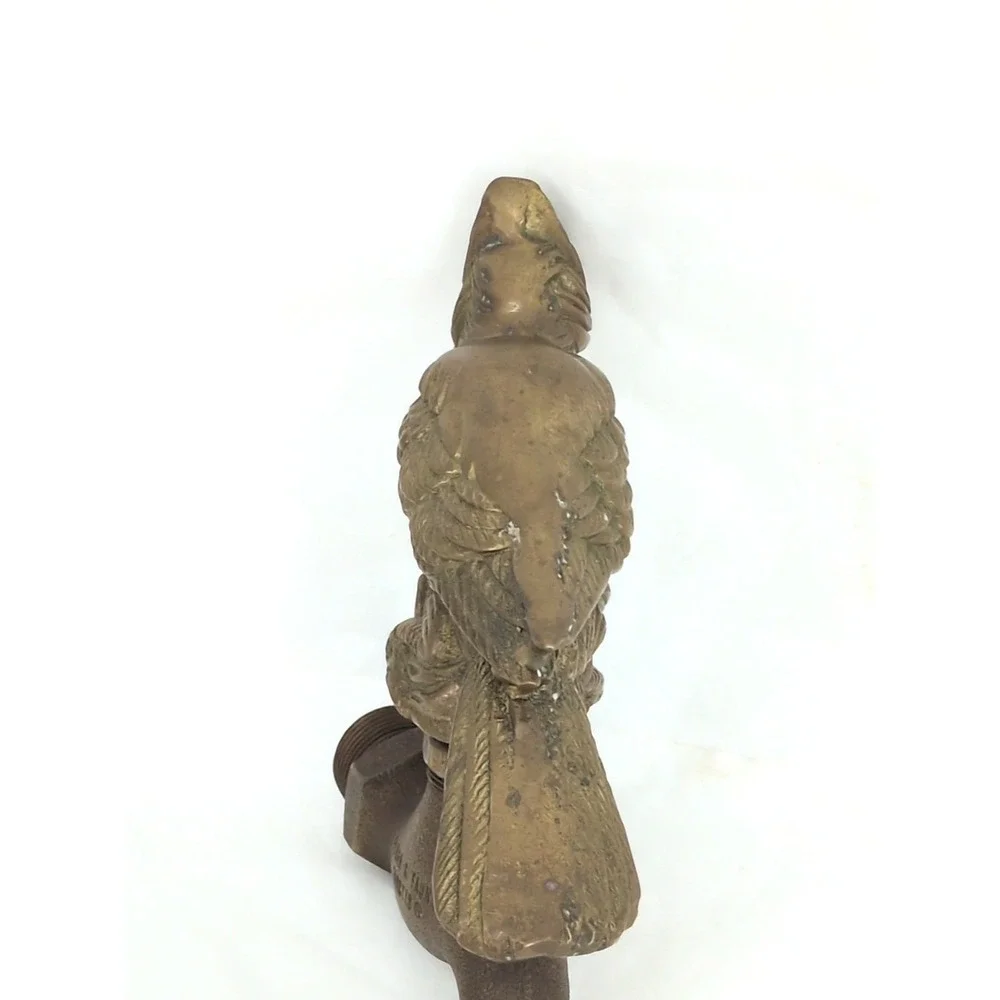 Vintage Brass Cardinal Bird Garden Faucet Spigot Flora & Fauna Hose